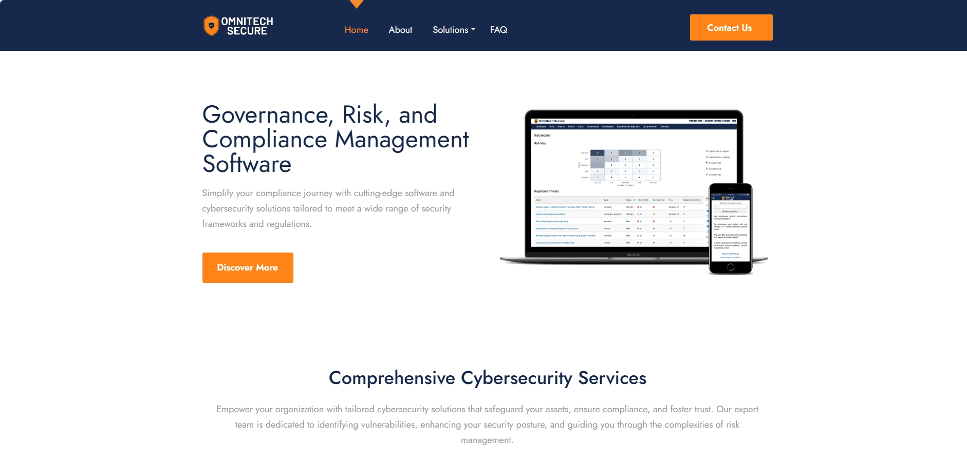 Screenshot of the Omnitech Secure project