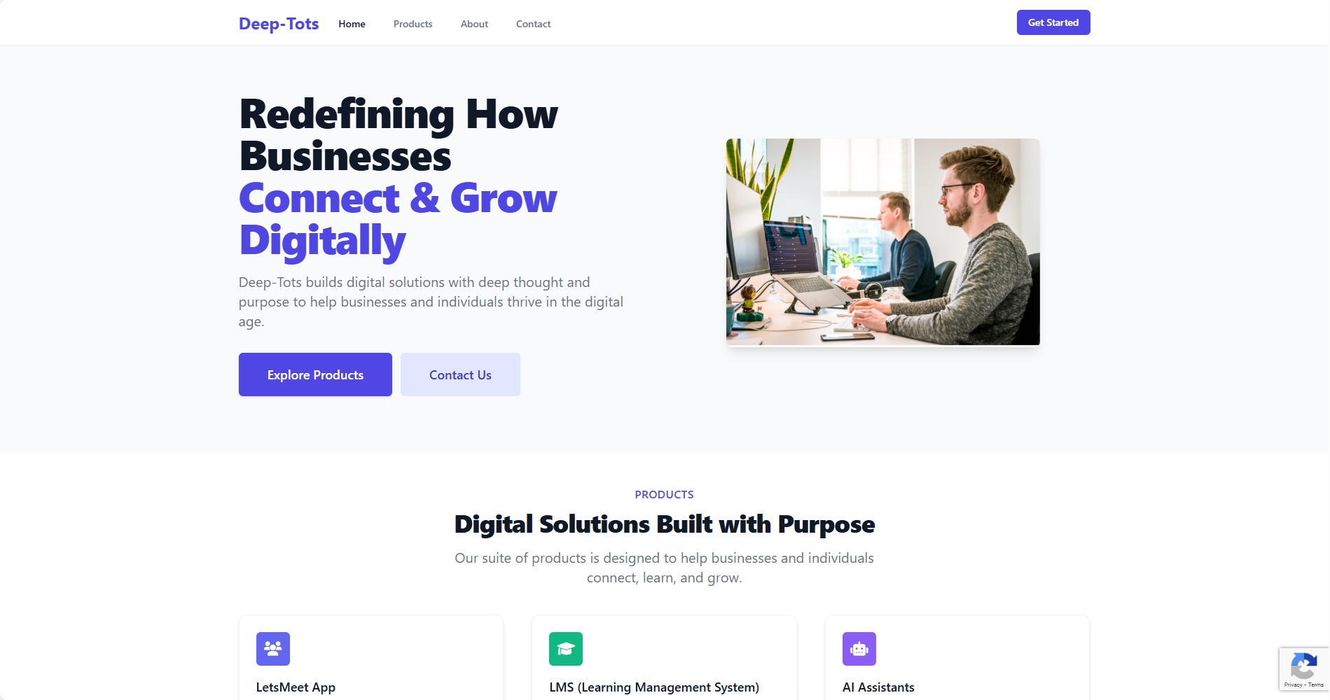Screenshot of the Deep-tots project