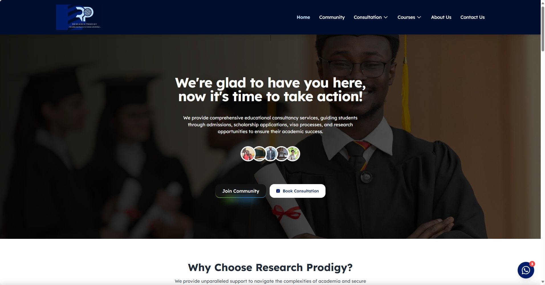 Screenshot of the Research Prodigy project